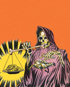 Quadro em tela Skeleton witch