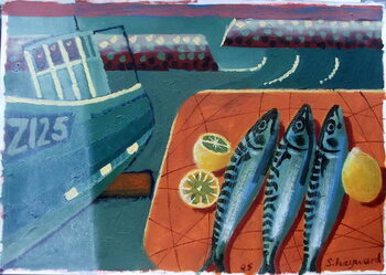 Quadro em tela Three Mackerel
