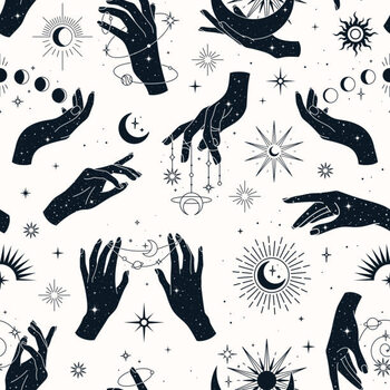 Quadro em tela Vector seamless pattern with couple and