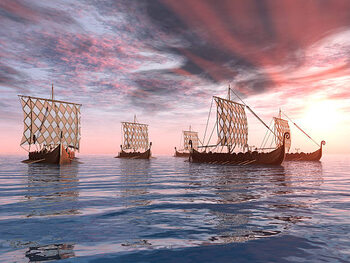 Quadro em tela Viking Ships