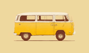 Quadro em tela Yellow Van