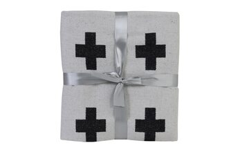 Bed cover Joven - Black-White Textile