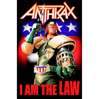 Textile poster Anthrax - I Am The Law
