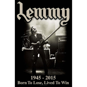 Textile poster Lemmy - Lived To Win