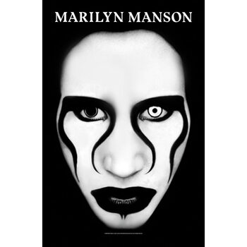 Textile poster Marilyn Manson - Defiant Face