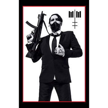 Textile Poster Marilyn Manson - Machine Gun
