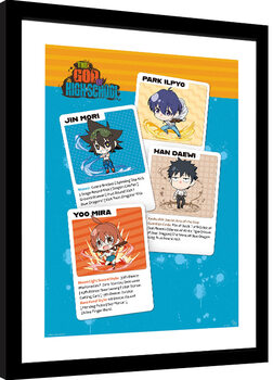 Framed poster The God of High School - Chibi Cards