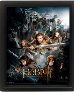 Πλαισιωμένη 3D αφίσα THE HOBBIT - dark montage