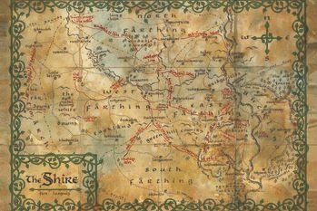 Лепенка The Hobbit - The Shire Map