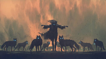 Sticker The leader of the wolf pack