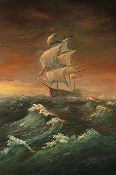 Наклейка The rough sea