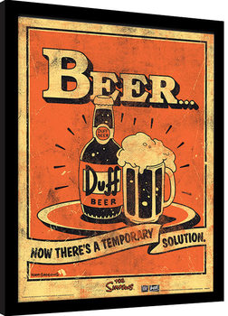 Poster emoldurado The Simpsons - Beer…