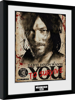 Framed Poster The Walking Dead - Daryl Needs You