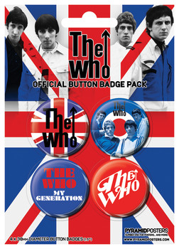 Σετ κονκάρδες THE WHO- Union jack