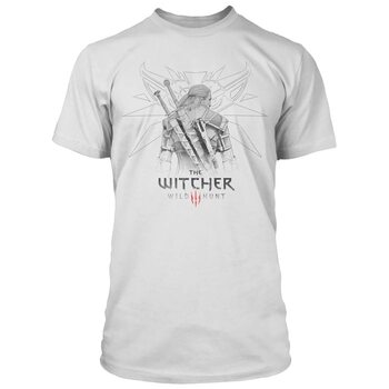 T-paita The Witcher 3 - Sketched Geralt