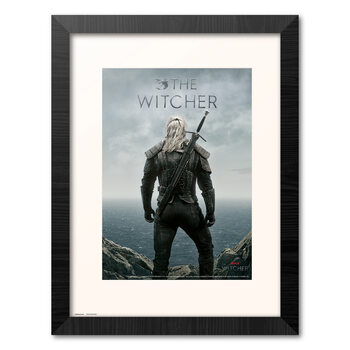 Poster emoldurado The Witcher - Geralt Backwards