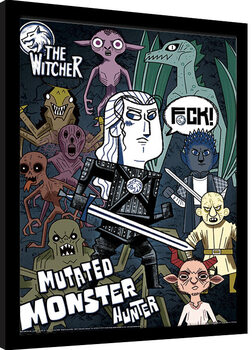 Poster emoldurado The Witcher - Mutated Monster Hunter