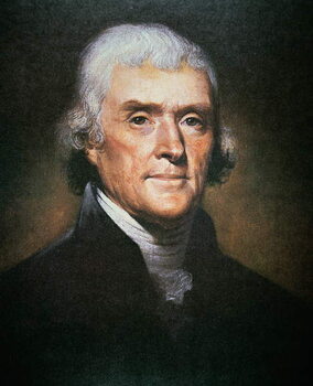 Sticker Thomas Jefferson, 19th century