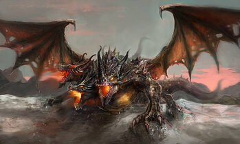 Sticker three headed dragon