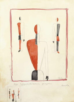 Принти на полотні Three Suprematist Figures
