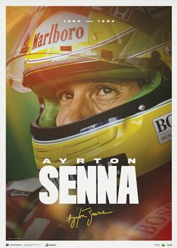 Umetniški tisk Ayrton Senna - Designed to Win - 2023