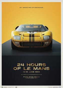 Umetniški tisk Ford GT40 - XGT-1 - 24H Le Mans - 1966