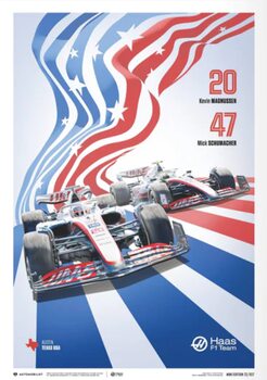 Umetniški tisk Haas F1 Team - United States Grand Prix - 2022