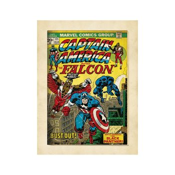 Umetniški tisk Marvel Comics - Captain America