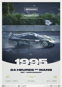 Umetniški tisk McLaren F1 GTR - 24h Le Mans - 100th Anniversary - 1995