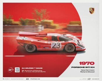 Umetniški tisk Porsche 917 KH - 1970 100th Anniversary - 24h Le Mans Poster