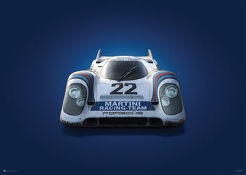 Umetniški tisk Porsche 917 - Martini - 24 Hours of Le Mans - 1971