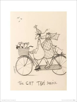 Umetniški tisk Sam Toft - The Cat Taxi Service
