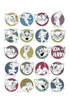 Принти на полотні Tom & Jerry - Badges