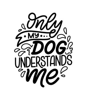 Sticker Vector illustration with funny phrase. Hand