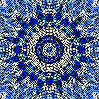Naljepnica Vector seamless mosaic art pattern. Art