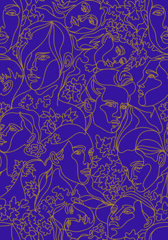 Αυτοκόλλητο Vector seamless pattern with people heads