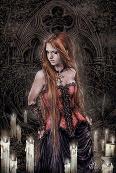 Uokvirjen plakat Victoria Frances - red basque