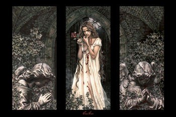 Uokvirjen plakat Victoria Frances - triptych