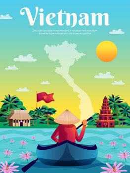 Autocolante vietnam poster