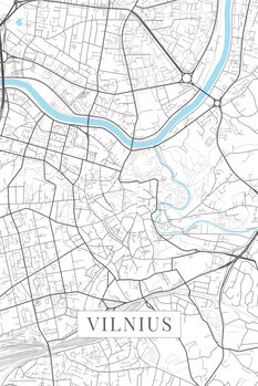 Canvas Print Vilnius white