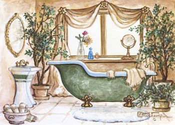 Art Print Vintage Bathtub lll