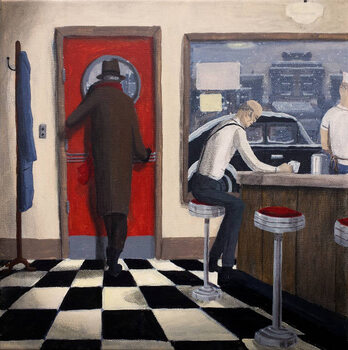 Αυτοκόλλητο Vintage Diner Scene