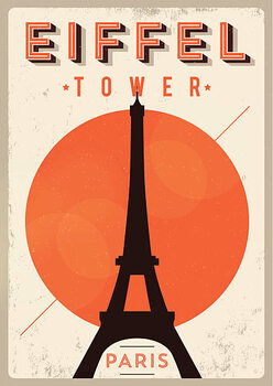 Футболка Vintage Eiffel Tower Poster
