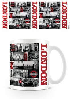 Skodelica Londýn - Red collage