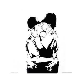 Banksy - Bobbies Kissing Art Print