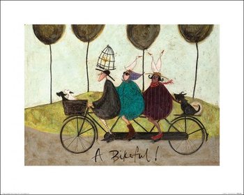 Sam Toft - A Bikeful! Art Print