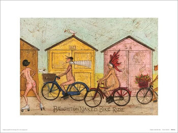 Sam Toft - Brighton Naked Bike Ride Art Print