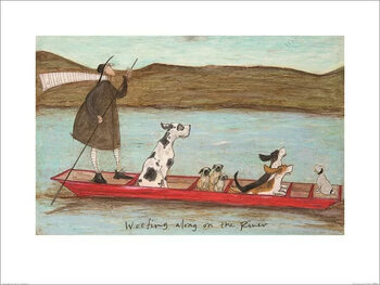 Sam Toft - Woofing Along on the River Art Print