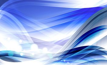 Abstract Light Pattern Blue Wallpaper Mural