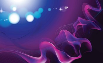 Abstract Light Pattern Blue Purple Wallpaper Mural